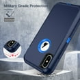 thumbnail image 4 of I-HONVA Compatible with iPhone Xs Max Case,3-Layer Military Grade Drop Protection Anti-Slip Bumper Rugged Shockproof Dustproof Protection Phone Case,Navy Blue, 4 of 7