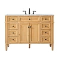 thumbnail image 3 of 48 inch single bathroom vanity in natural wood, 3 of 8