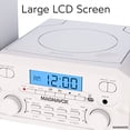 thumbnail image 3 of Magnavox MM435M-WH Sistema compacto de estantería para CD de 3 piezas con radio estéreo FM digital, tecnología inalámbrica Bluetooth y control remoto en blanco | Pantalla LCD | Compatible con puerto a, 3 of 5