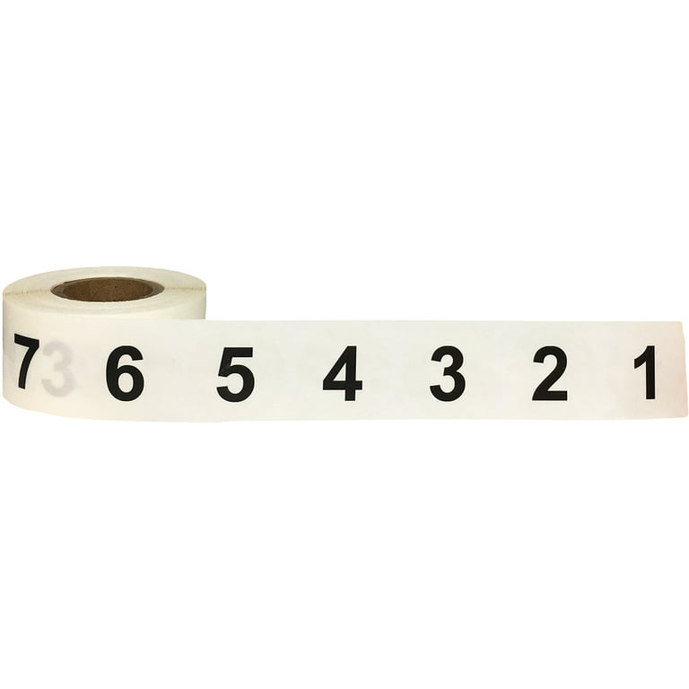 Adhesive Laminated Locker Number Stickers (1-10 Pack)