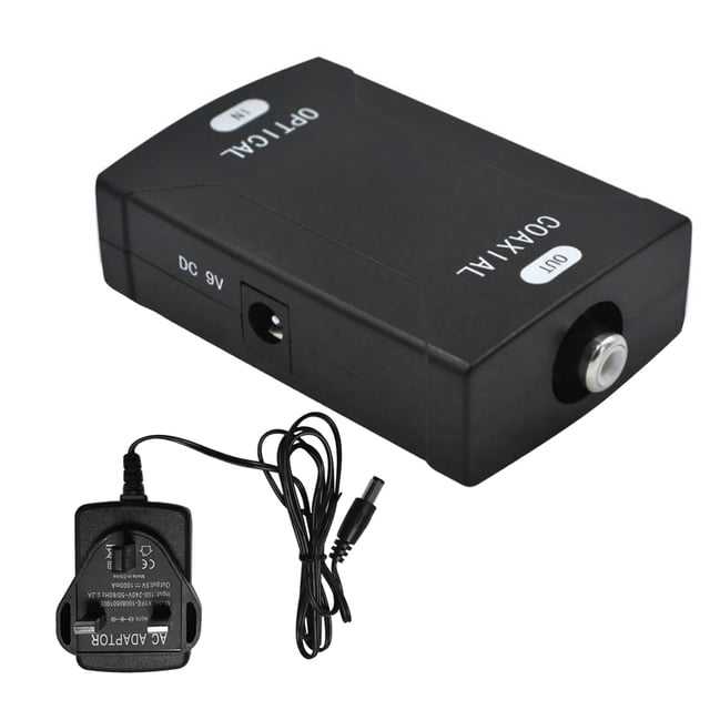 Entrada De Toslink A RCA COAXIAL COAX Cable De Audio Digital Convertidor Adaptador Reino Unido Sunnimix Toslink to RCA Converter