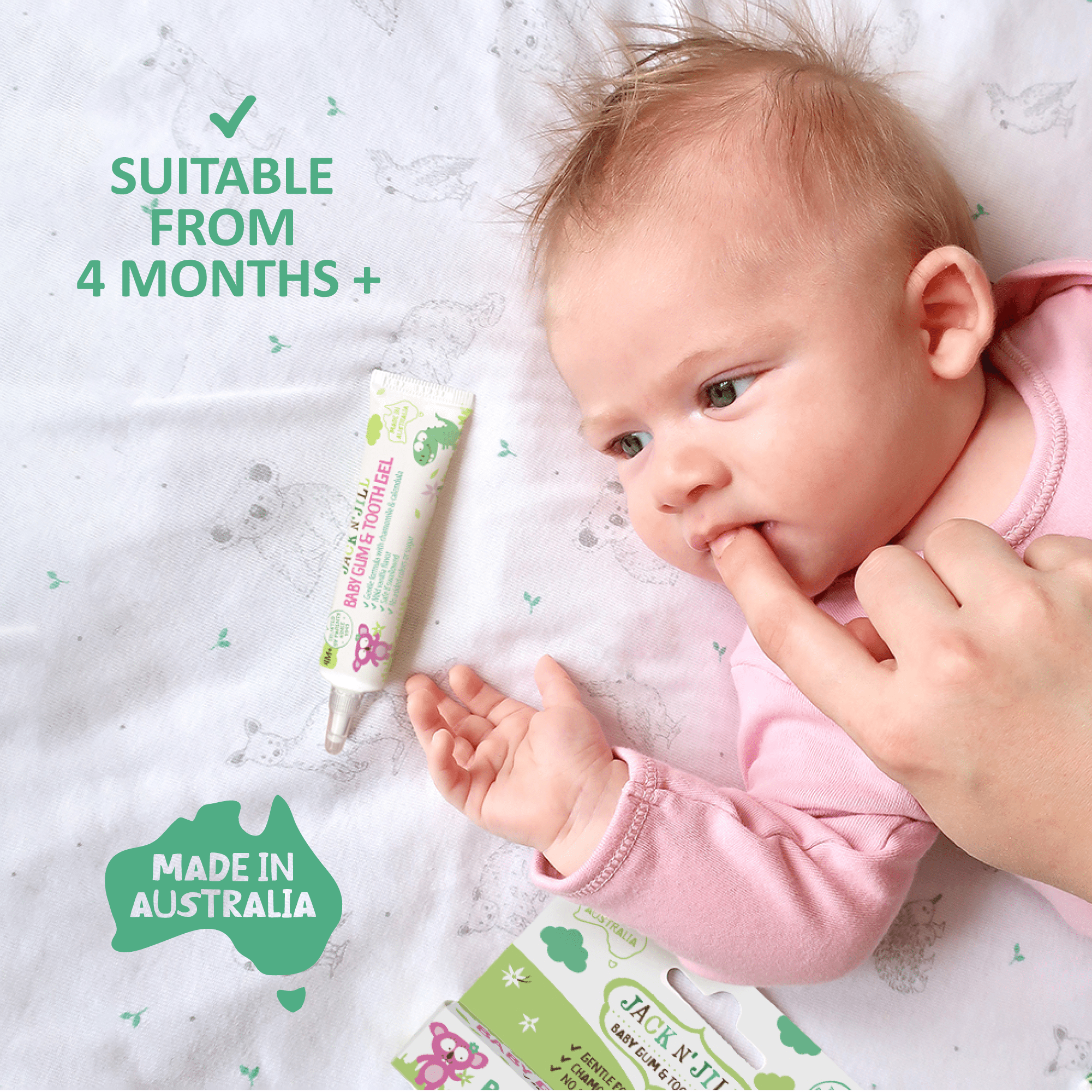 Jack N' Jill Baby Gum and Tooth Gel - Natural Teething Relief Gel for Babies, Gentle Formula with Chamomile and Calendula, No Added Sugars or Colors, Suitable for 4 Months and Up - 15 g