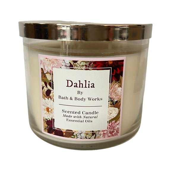 Bath & Body Works Dahlia Scented 3 Wick Candle 14.5 oz