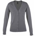 thumbnail image 1 of SOLS - Cárdigan con cuello en forma de V para mujer (Gris), 1 of 2
