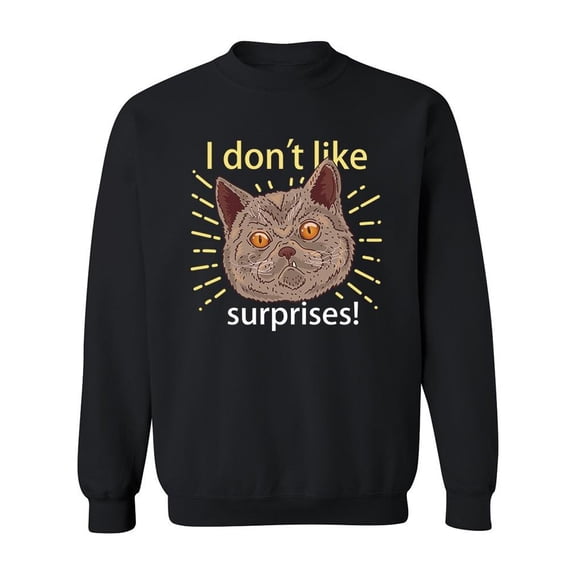 Surprises Frightened Cat Sweatshirt Men -Image by Shutterstock, Male x-Large