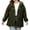 Army Green, variant on Plus Soize Women's Hooded Wind Jacket Zip Snap Elastic Cuff Utility Coat Lightweight Outdoor Outerwear with Pocket for Fall Winter Yellow