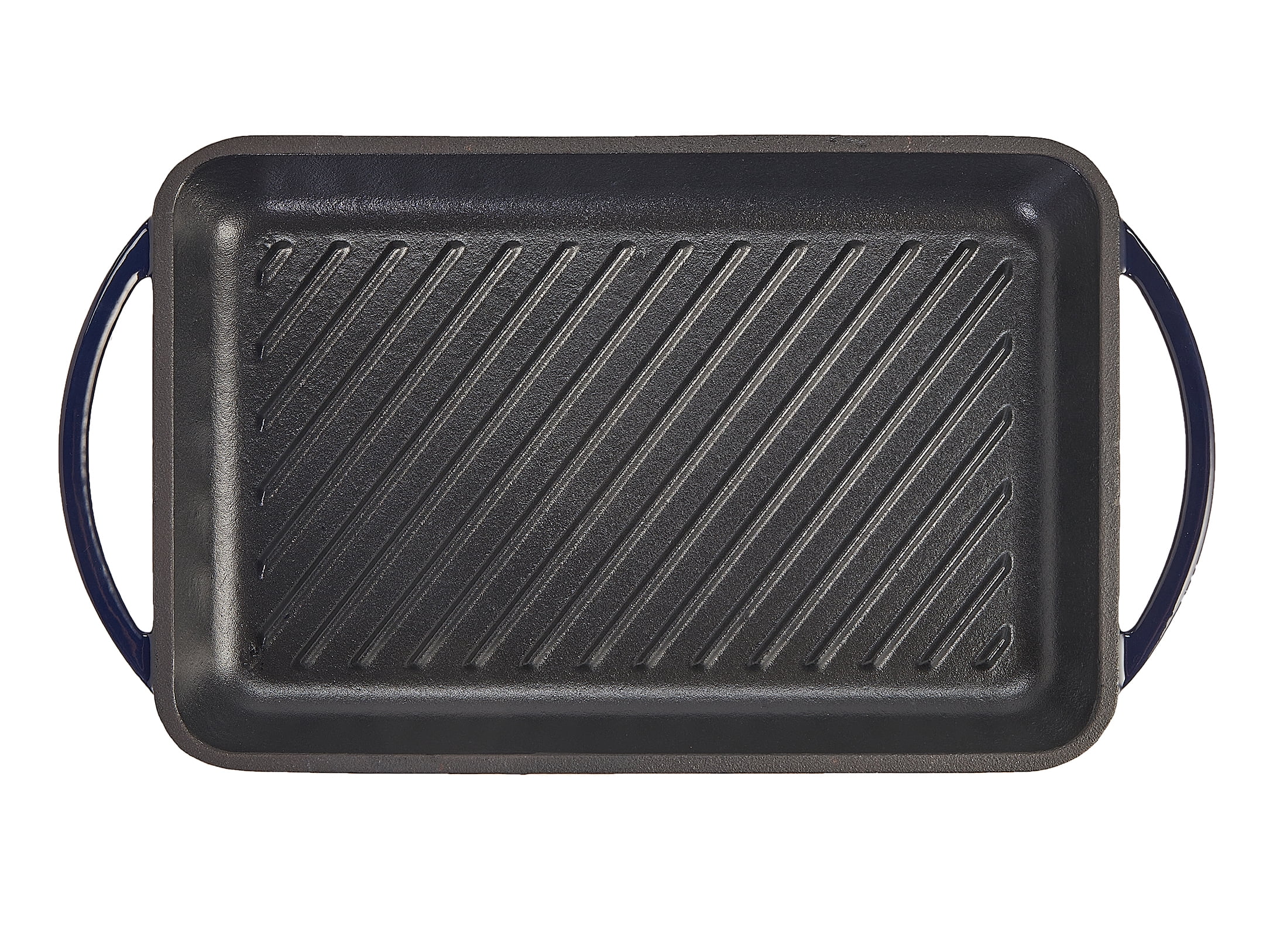 Servappetit 15.75 in Rectangular Oven Safe Cast Iron Grill Pan