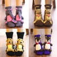 thumbnail image 4 of Odeerbi Christmas Socks for Women 2025 Lovely Sleep Socks Floor Socks Three-dimensional Cartoon Wool Thickened Winter Warm Socks Black, 4 of 4