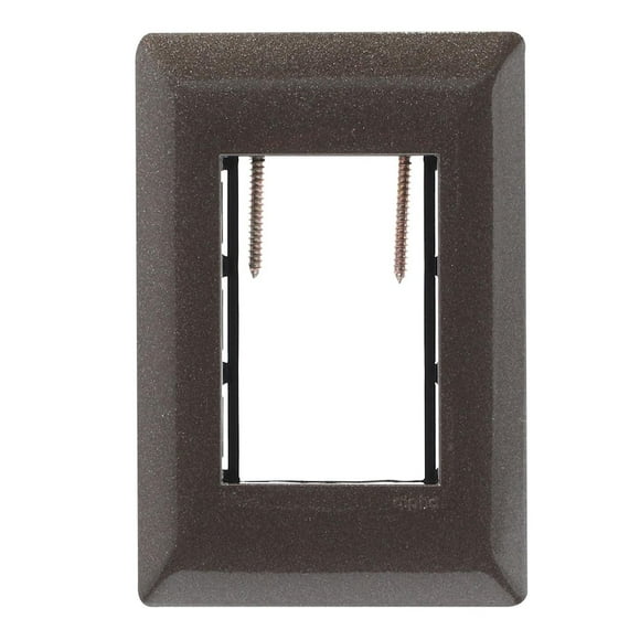 Placa 3 Módulos Alpha Plástico Café 12X8.2X2.2 Cm