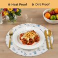 thumbnail image 4 of Spring Floral Round 13 Inch Placemats Set of 2, Blue Cherry Flowers Blossoms Beige HeatResistant Non Slip Place Mats for Dining Table, Wipeable Braided Kitchen Table Mats for Housewarming, 4 of 9