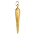 thumbnail image 7 of 14k Yellow Gold Solid Hollow Italian Horn Charm Pendant, 7 of 7