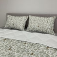 thumbnail image 2 of Birds Comforter & Sham Bedding Set, Summery Themed Spotted Butterflies and Birds on Polka Dotted Background, 3 pcs Duvet Set Microfiber Filling Quilt, 5 Sizes, Pale Sage Green and Grey, by Ambesonne, 2 of 4