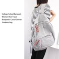 thumbnail image 4 of Jumpingount escolar de viaje informal de lona para estudiantes, bolso de hombro con cremallera, cinturón ajustable, botella, papel, paraguas, Mochilas Negro Jumpingount AP012207-01, 4 of 6