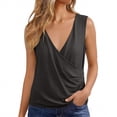 thumbnail image 7 of XuJwPNcy Womens Cotton Linen Tank Tops Lightweight V Neck Pleated T Shirts Basic Sleeveless Summer Tees for Beach Vacation, 7 of 7