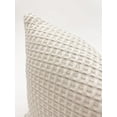 thumbnail image 5 of Cool Cotton Beige Waffle Weave Pillow 14x20 Down Alternative / Beige, 5 of 6