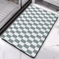 thumbnail image 4 of Non-Slip Checkered Bath Rugs | Super Absorbent, Machine Washable | Cute Small Indoor Doormat | Perfect for Shower, Sink, Tub | 20x32in, 4 of 5