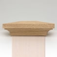 thumbnail image 3 of 900 Series Peaked Wood Newel Post Cap for Interior Stairs, Fits 3" Post, 2-Pack, Red Oak by Island Post Cap, 3 of 3