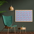 thumbnail image 2 of Colorful Wall Art with Frame, Print of Floral Theme Flowers Along Dots in Doodle Style on Plain Background, Printed Fabric Poster for Bathroom Living Room, 35" x 23", Multicolor, by Ambesonne, 2 of 2