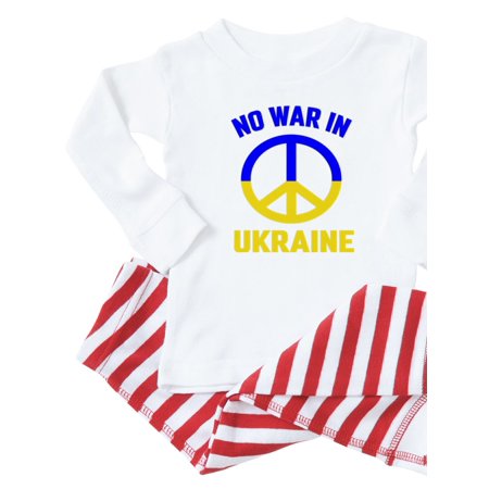 

CafePress - No War In Ukraine Interest Changes The Wor Pajamas - Toddler Long Sleeve Pajama set