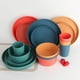 thumbnail image 4 of Xiao Hua Juego de vajilla de plástico, platos irrompibles y reutilizables (8 piezas), color naranja, 4 of 5