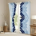 thumbnail image 3 of Manfei Ancient Aztec Theme Curtains Pack of 2 (42x84 Each),Blue Geometric Geometric Curtains Blackout,Boho bohemian Flower Bedroom Curtains,Microfiber Bedroom Decorative, 3 of 6