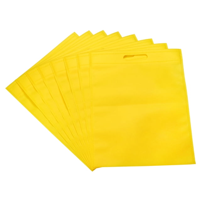 Unique Bargains Sacs Fourre-Tout Réutilisables pour Goodie Mariage Fête, Jaune 10 Pack