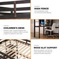 thumbnail image 5 of Wood Loft Bed with Desk : Full Size Loft Bed with 4-Storage Shelves and Under-Bed Desk Solid Wood Bed, 5 of 7