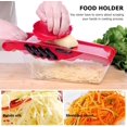 thumbnail image 3 of Support de Sécurité Alimentaire Mandoline Outil de Tranchage Trancheuse Garde-Doigt pour Mandoline Râpe Coupe Rouge, 3 of 4