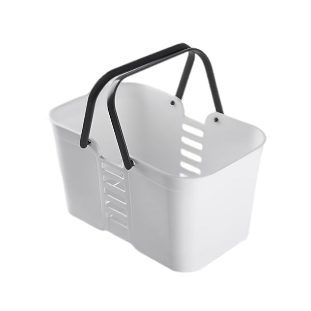 Billuyoard Cesta de ducha, bolsa de limpieza de plástico, práctica caja de almacenamiento multifuncional para de baño, suministros para Almacenamiento y organización del hogar Blanco