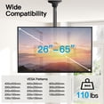 thumbnail image 2 of Soporte de TV de techo PERLESMITH PSCM2 para televisores de 26 a 65 pulgadas 45 kg, 2 of 5