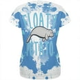 thumbnail image 2 of Floaty Potato Manatee Funny Grunge Splatter All Over Womens T Shirt Multi SM, 2 of 2
