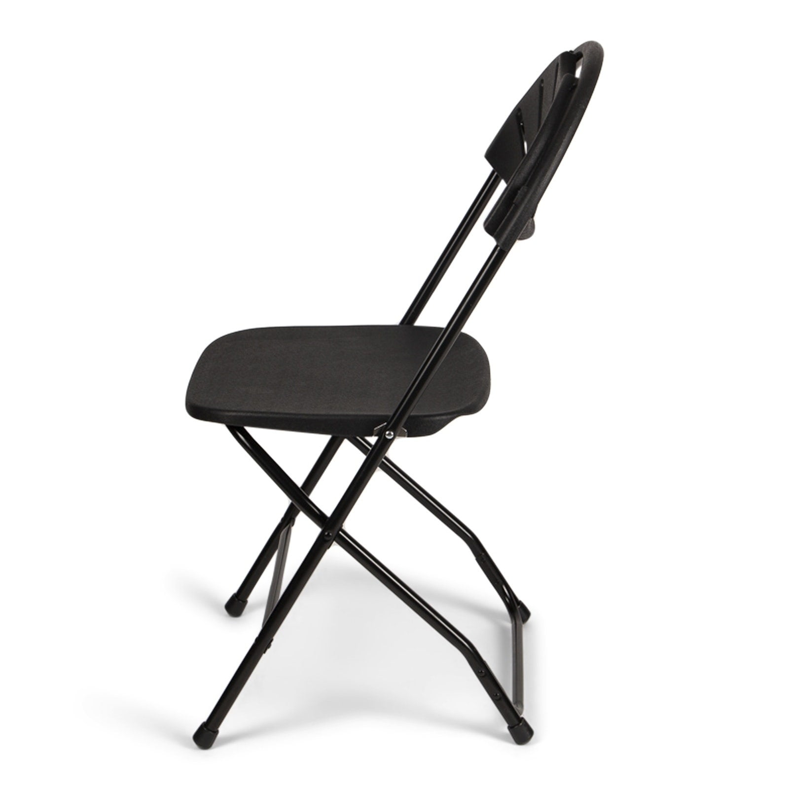 TitanPRO™ Fanback Plastic Folding Chair - Black