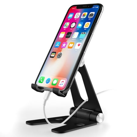 Desk Phone Holder Cell Phone Stand Foldable Adjustable Tablet Holder Stand Desktop Phone Mount for Tablet iPhone Samsung Cellphones