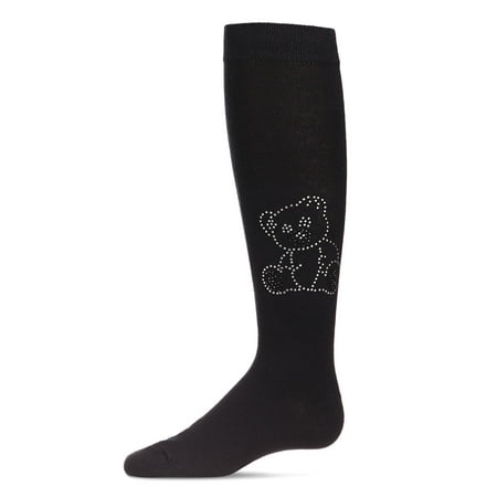 

MeMoi Crystal Bear Cotton Blend Knee High Socks - Girls - Female