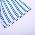 thumbnail image 5 of AJGRHE Women's Fashion Striped Casual Elastic Waist Pocket Shorts Blue XL, 5 of 9