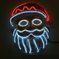thumbnail image 4 of ABPWLY Toys LED Santa Claus Mask with EL Wire Light Effects 4 Modes Christmas Party Cosplay Costume Accessory for Holidays Festivities Sensory Toys, 4 of 7