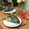 thumbnail image 3 of Satin Polyester Napkins - 20x20 InchSingle-Sided Printed Napkins, 1-Piece/4-Piece/6-Piece Set, DIY Personalized Table Setting，Three Cute Birds, 3 of 8