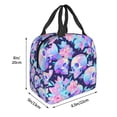 thumbnail image 3 of Honeii pinkk flower crystal Skull Print Lunch Bag Women, Lunch Box Lunch Bag for Women Adult Men, Small Leakproof Cute Lunch Tote Large Capacity Reusable, 3 of 8