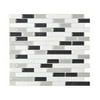 Mosaik Self Adhesive 10.25" x 9.13" Wall Tile in Black and white, Backsplash Tile, Irregular