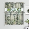 thumbnail image 2 of Kitchen Curtains 36 Inch Short - 3 Panel Set, Rod Pocket Window Curtain, Boho Floral Tribal Style, 100% Polyester for Farmhouse, Kitchen, Cafe, Bedroom, Easy Wash, 2 of 6