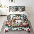thumbnail image 2 of Homewish Xmas Snowman 7-Piece Twin Bedding Sets For Teens Boys Girls,Festival Candy Cane Bedding Comforter Set,Merry Christmas Breathable Sheet Sets,Ultra Soft Home Decor,Reversible, 2 of 8