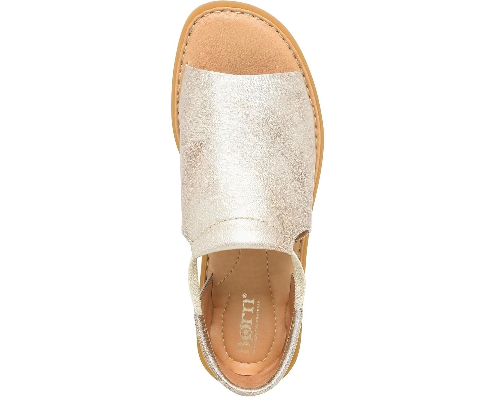 Born Women's Cove Modern Leather Sandal in Light Gold BR0019530