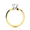 thumbnail image 3 of Paris Jewelry 14k Yellow Gold 2 Ct Round Moissanite Women Stud Rings Sizes 5-10 plated, 3 of 5