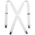 thumbnail image 1 of CTM®  Elastic with Anti Slip Pin Clip 1 1/2 Inch Solid Suspenders (Men's), 1 of 1