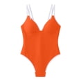 thumbnail image 7 of CHGBMOK Womens One Piece Swimsuit Tummy Control V Neck Bathing Suit Double Straps Backless Swimwear, 7 of 7
