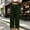 Army Green-A, variant on Women Solid Linen Look Cropped Pants, High Waist Elastic Waist Casual Wide Leg 9 Length Trousers with Pockets Khaki-AB XL(XL)