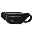 thumbnail image 6 of Nitouy Women Pure Fanny Pack Oxford Cloth Waist Bag Casual Chest Purse Bag (Black), 6 of 9
