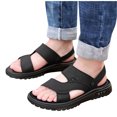 thumbnail image 4 of Sandals for Men, Breathable Open-Toe Design with Thick Rubber Sole, Adjustable Buckle Strap, Cushioned Insole for Arch Support, Non-Slip Traction, Fashion Casual Style, 4 of 9