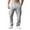 GY1, variant on MIXUE Sweatpants for Men Solid Color Summer Vintage Elastic Slim Casual Trousers Sportwear,Gray,XXXL