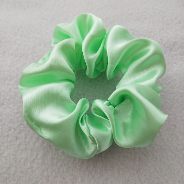 Anillo para el cabello de satén de 60 colores de color sólido Anillo para el cabello de satén de 204 colores Anillo para el cabello de intestino grueso Flor